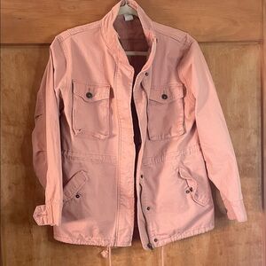 Women's Pink Cargo Utility Jacket